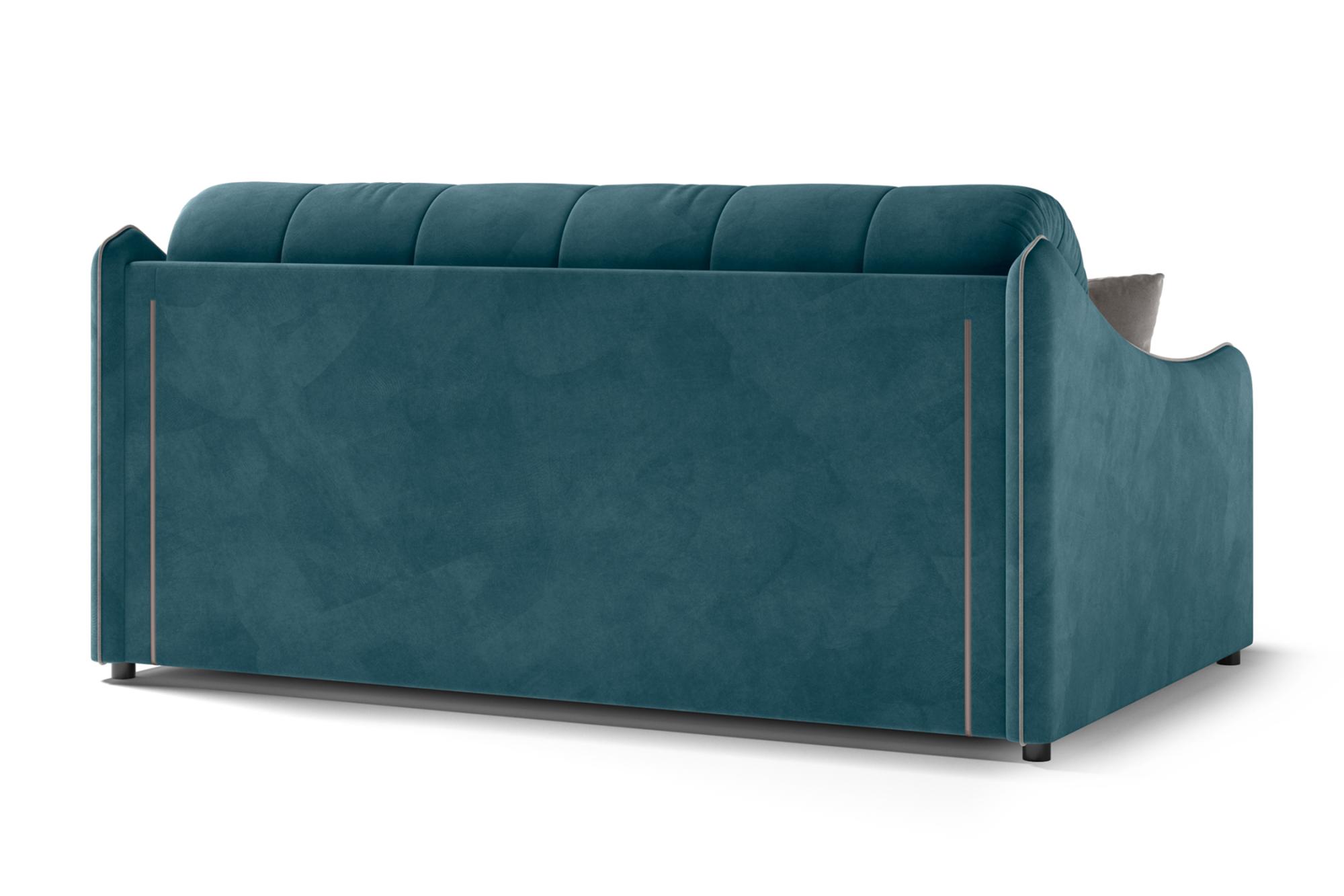 Диван аккордеон Эско синий / серо-бежевый