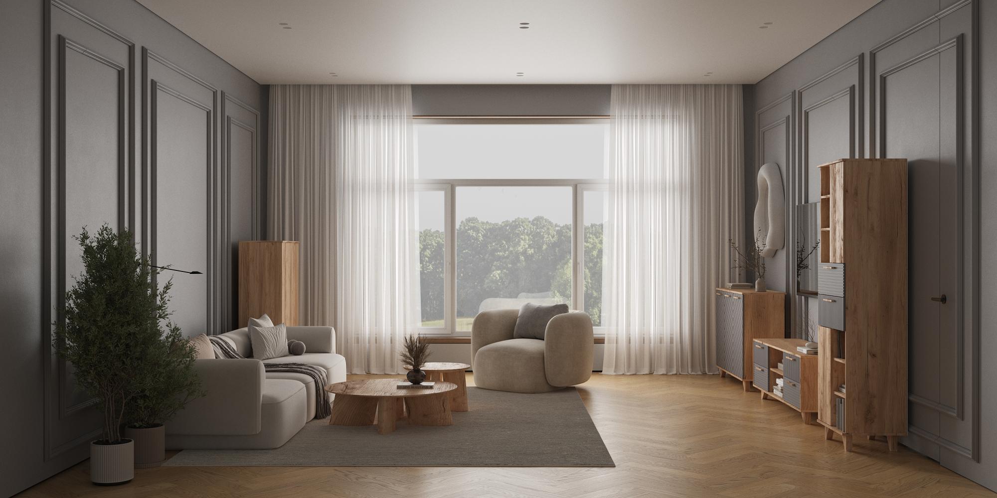 ТВ тумба Ньёрд 1500.4 Дуб вотан/Черника