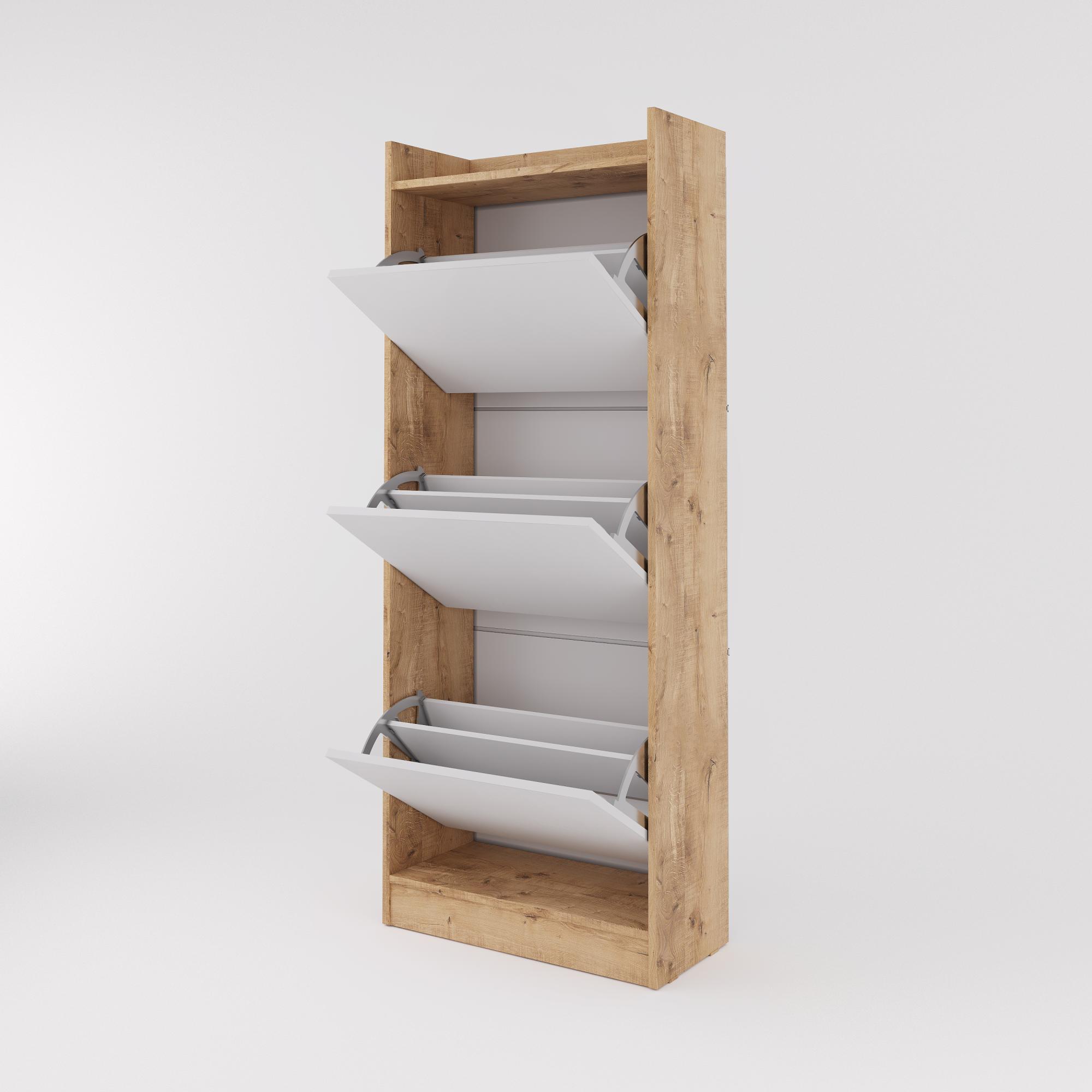 МС Охта Лайт Обувница 600.3 Дуб ВотанБелый гладкий