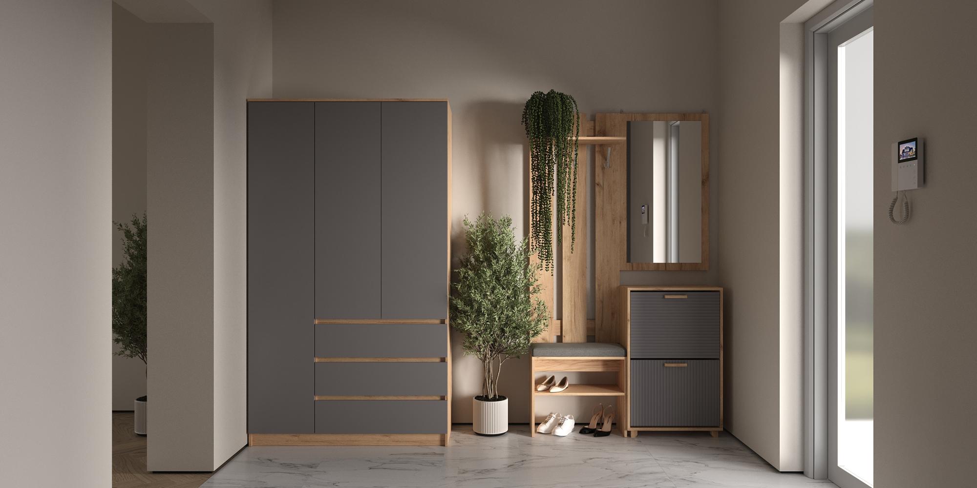 Ньёрд Прихожая Дуб вотан/Черника