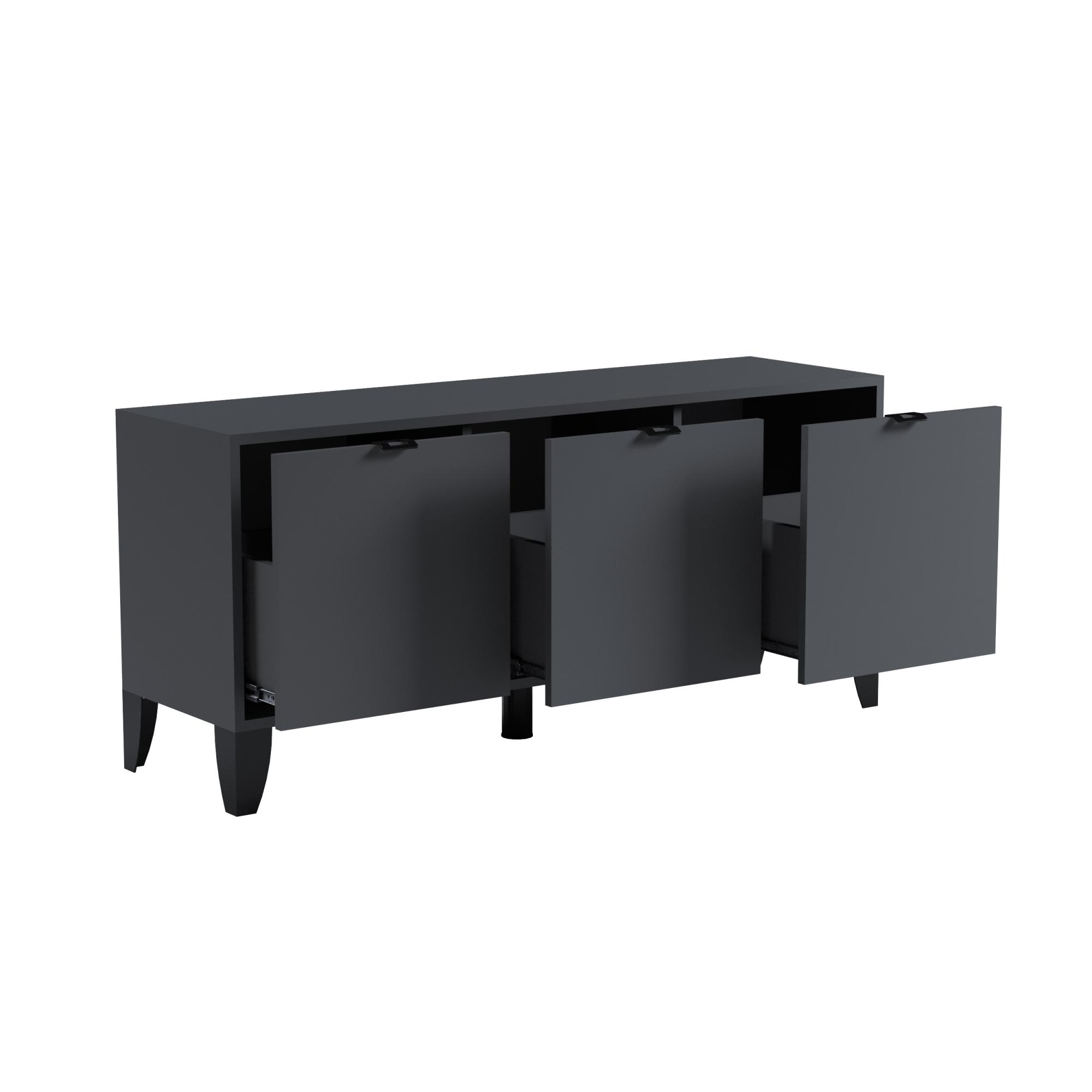 Гостиная Гира тумба для ТВ-техники ГТ-1 графит серый