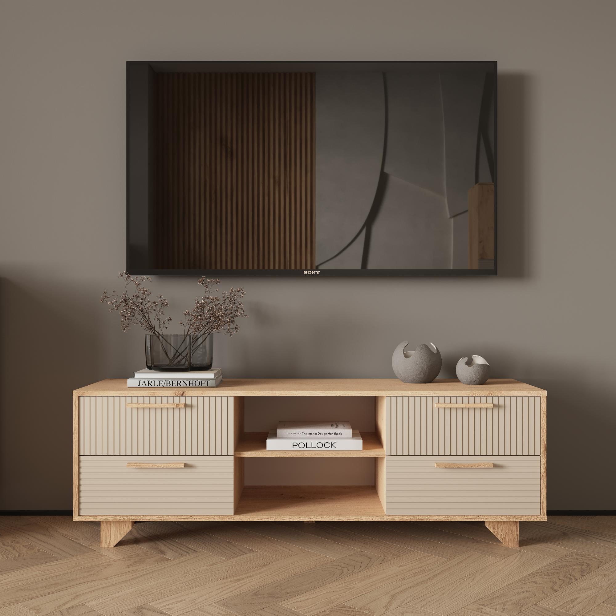 ТВ тумба Ньёрд 1500.4 Дуб вотан/Ива пепельная