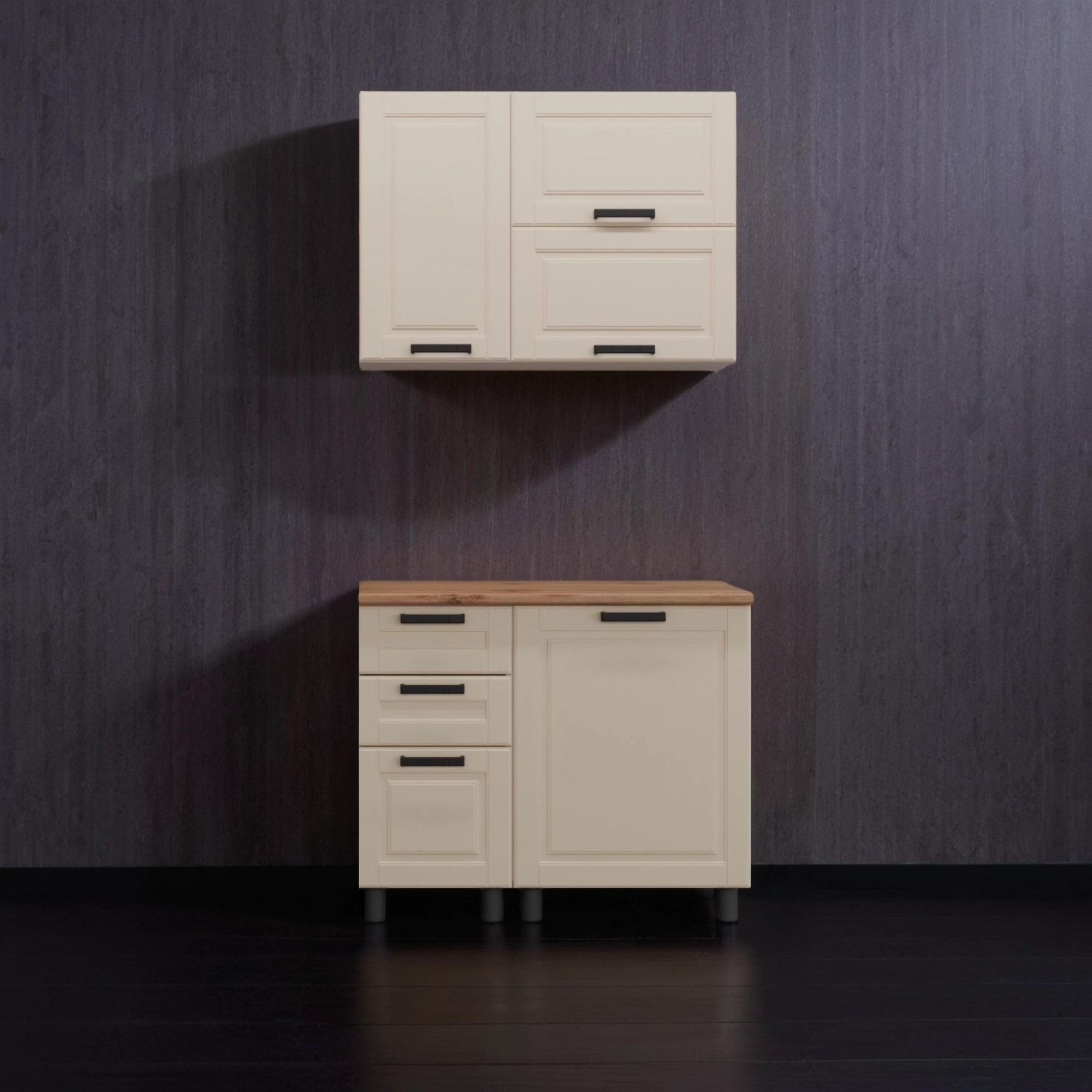 МК Аленушка Н3Я 400 Астра Крем,скоба черный (без столешницы)