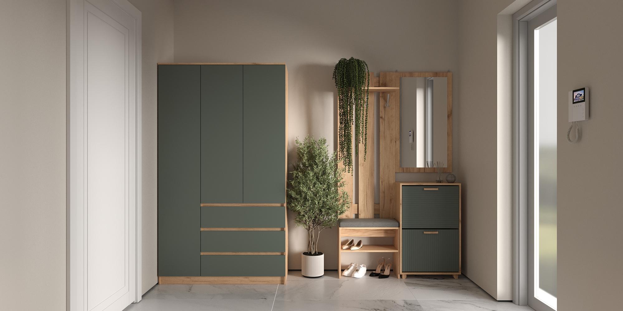 Ньёрд Прихожая Дуб вотан/Можжевельник