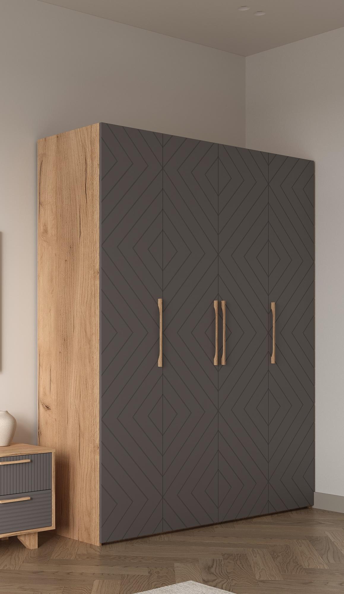 Шкаф Ньёрд 1800 Дуб вотан/Черника