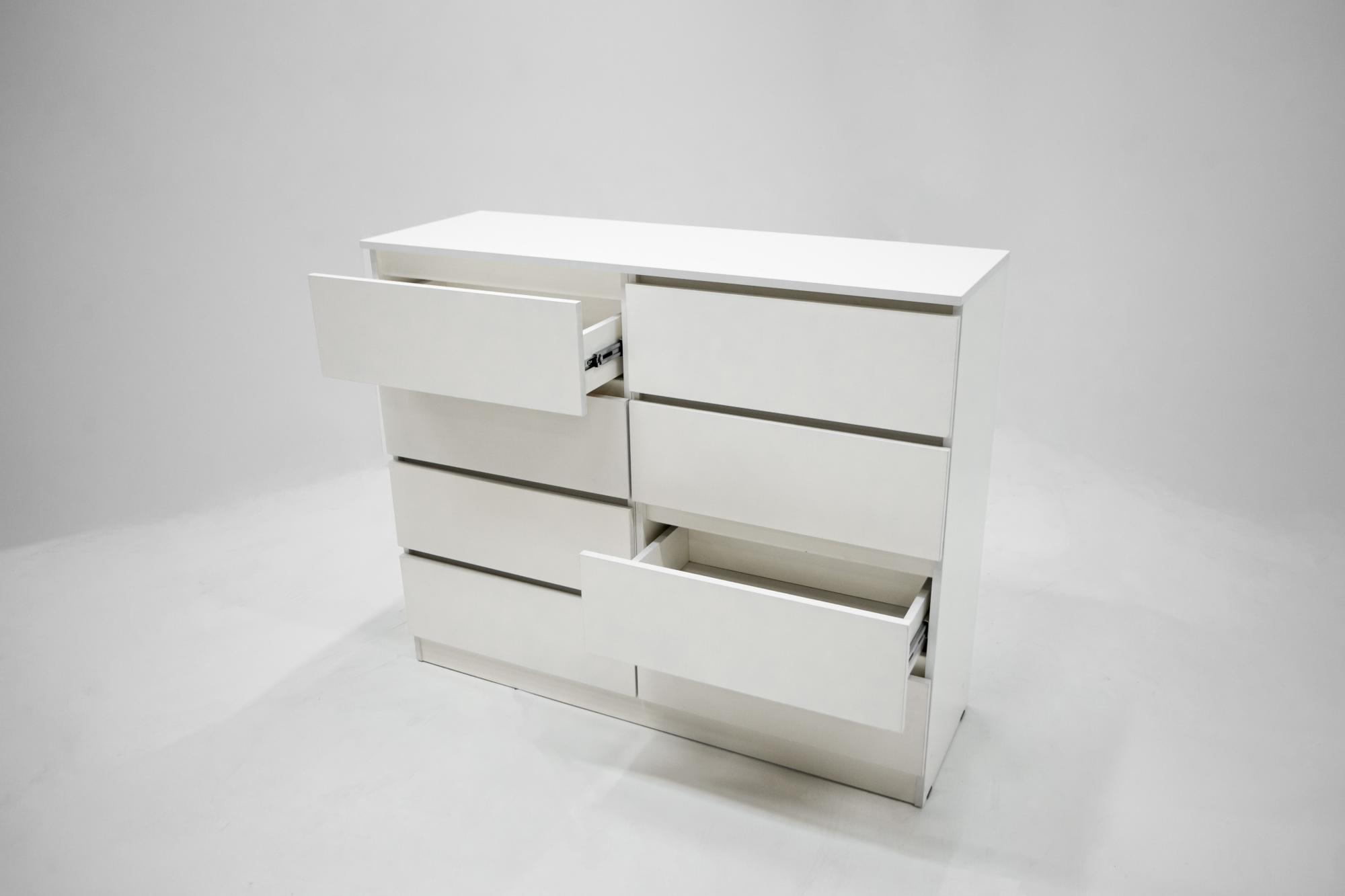 МС Охта Лайт Комод 1200.8 Белый гладкий