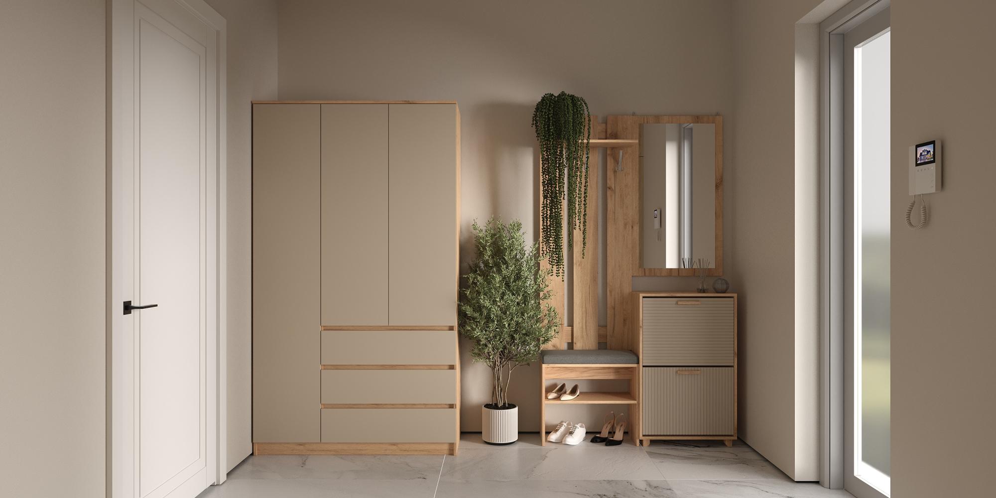 Ньёрд Прихожая Дуб вотан/Ива пепельная