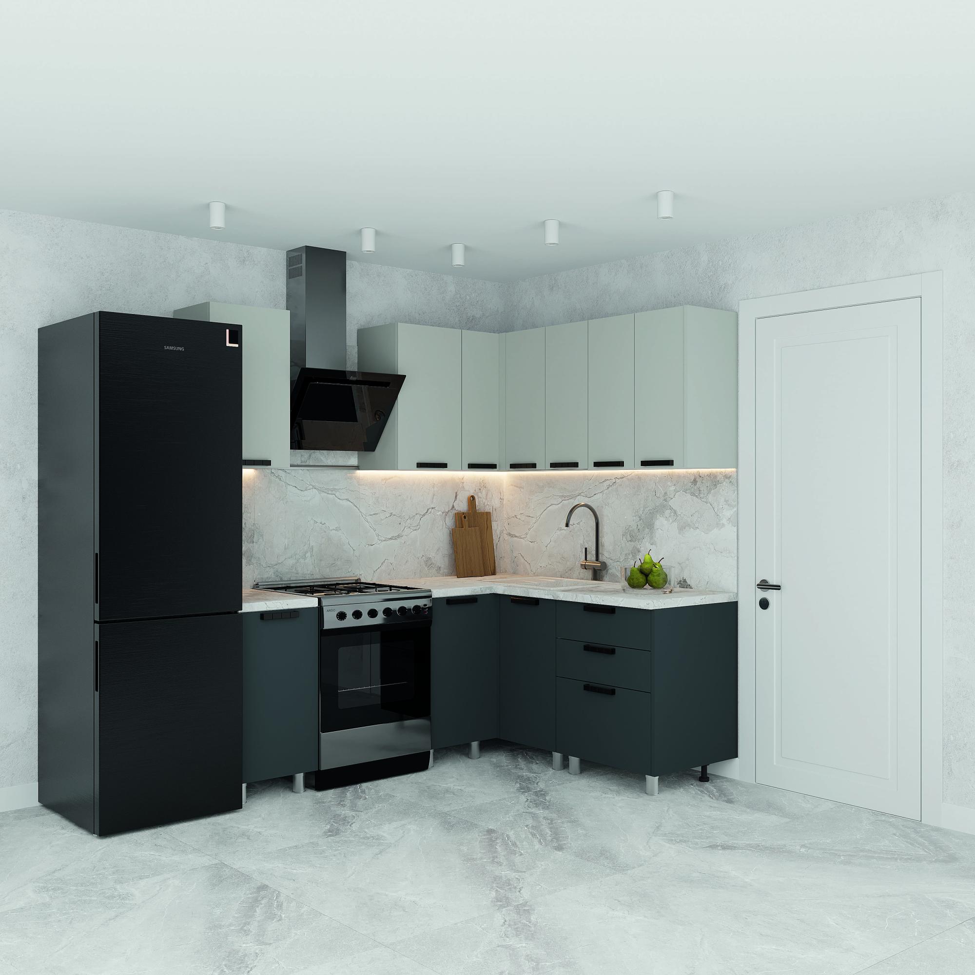 МК Аленушка Н 400 Лаванда Сталь, скоба черный (без столешницы)