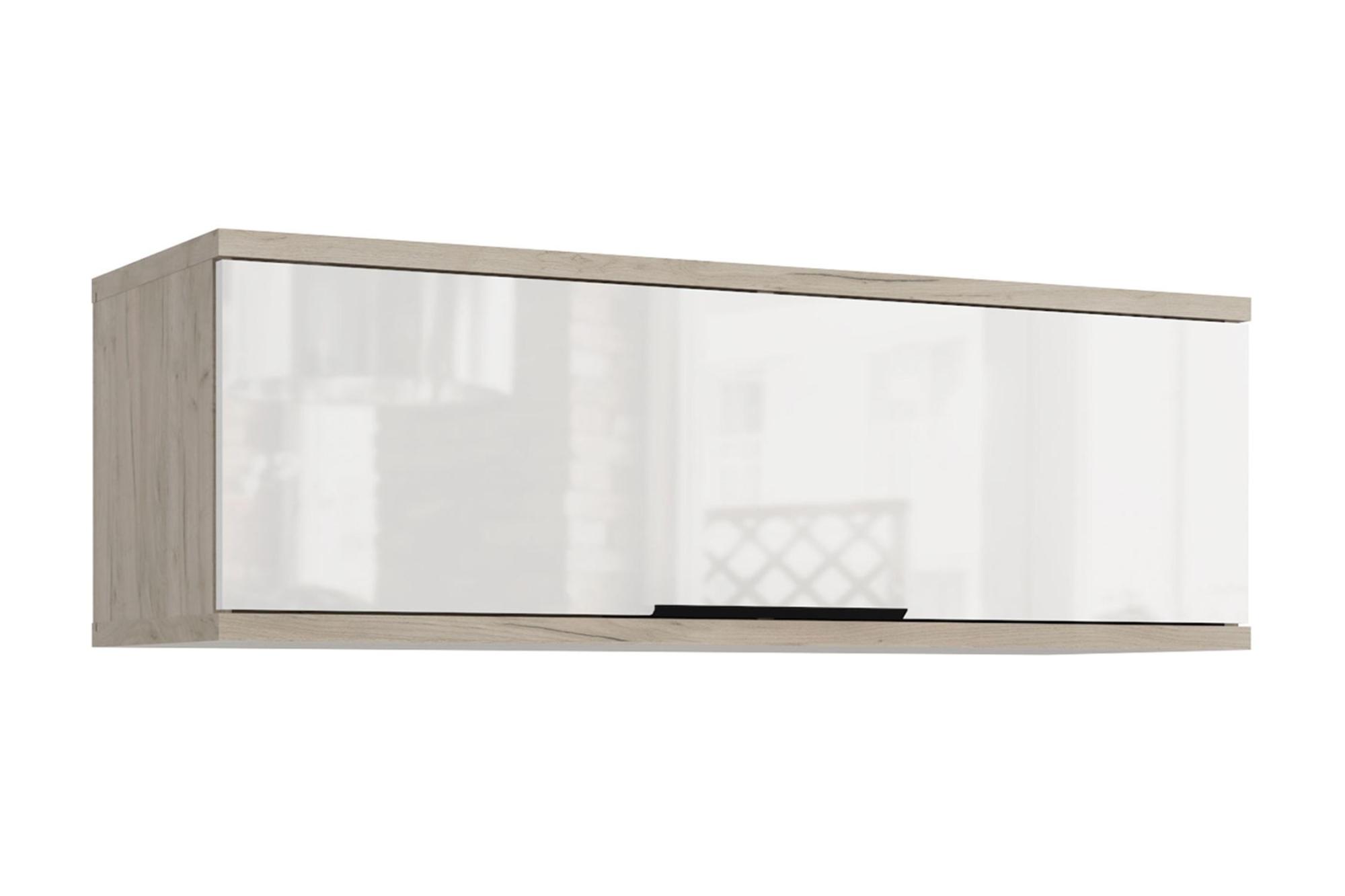 Шкаф навесной Альянс дуб крафт / белый глянец