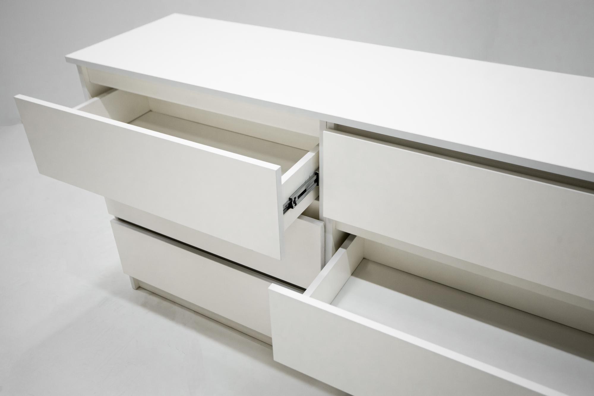 МС Охта Лайт Комод 1380.6 Белый гладкий