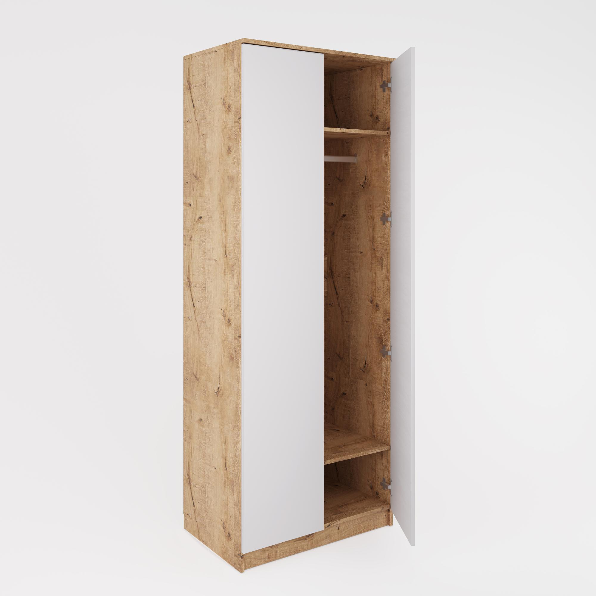 МС Охта Лайт Шкаф 800 Дуб ВотанБелый гладкий