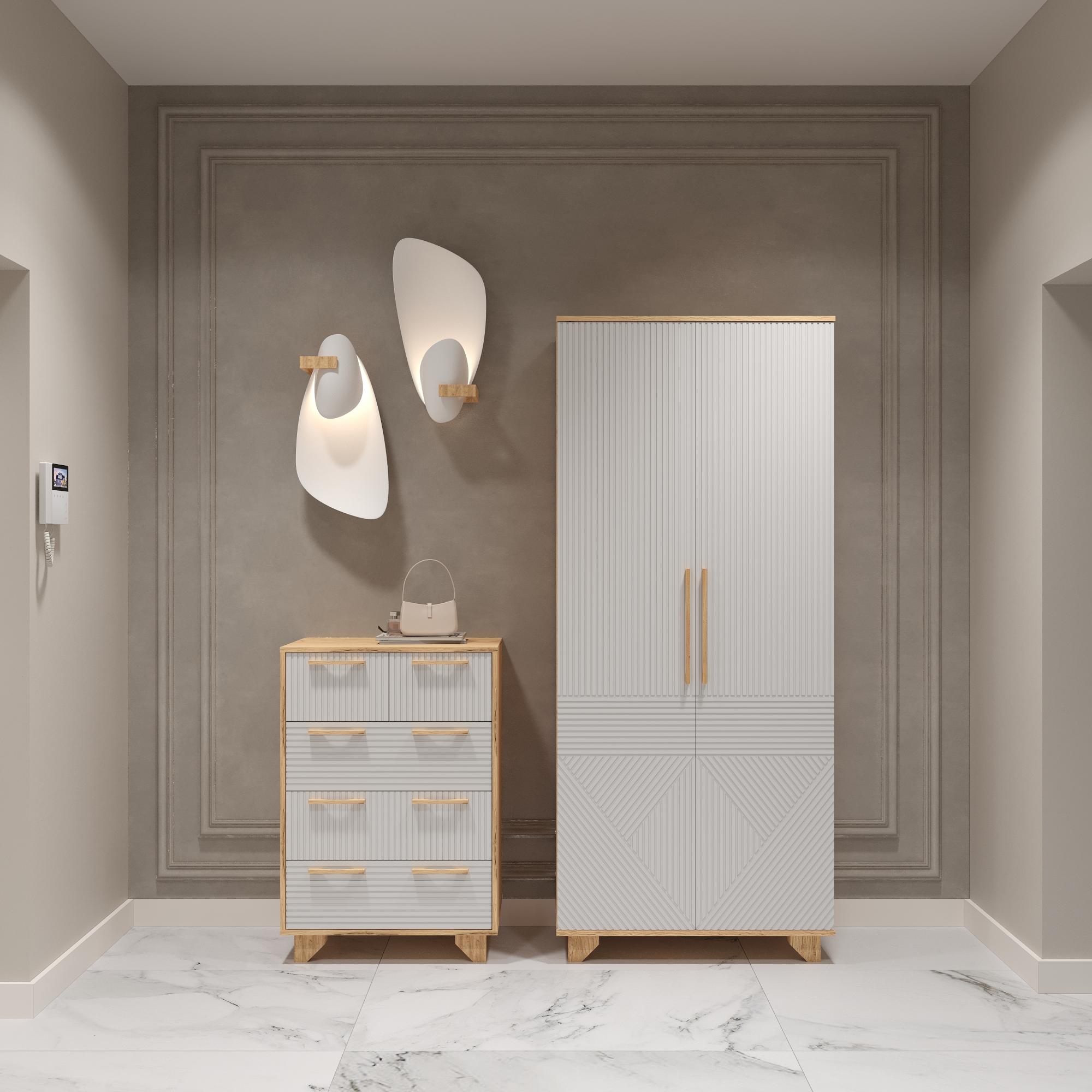 Шкаф Ньёрд 900 Дуб вотан/Белый