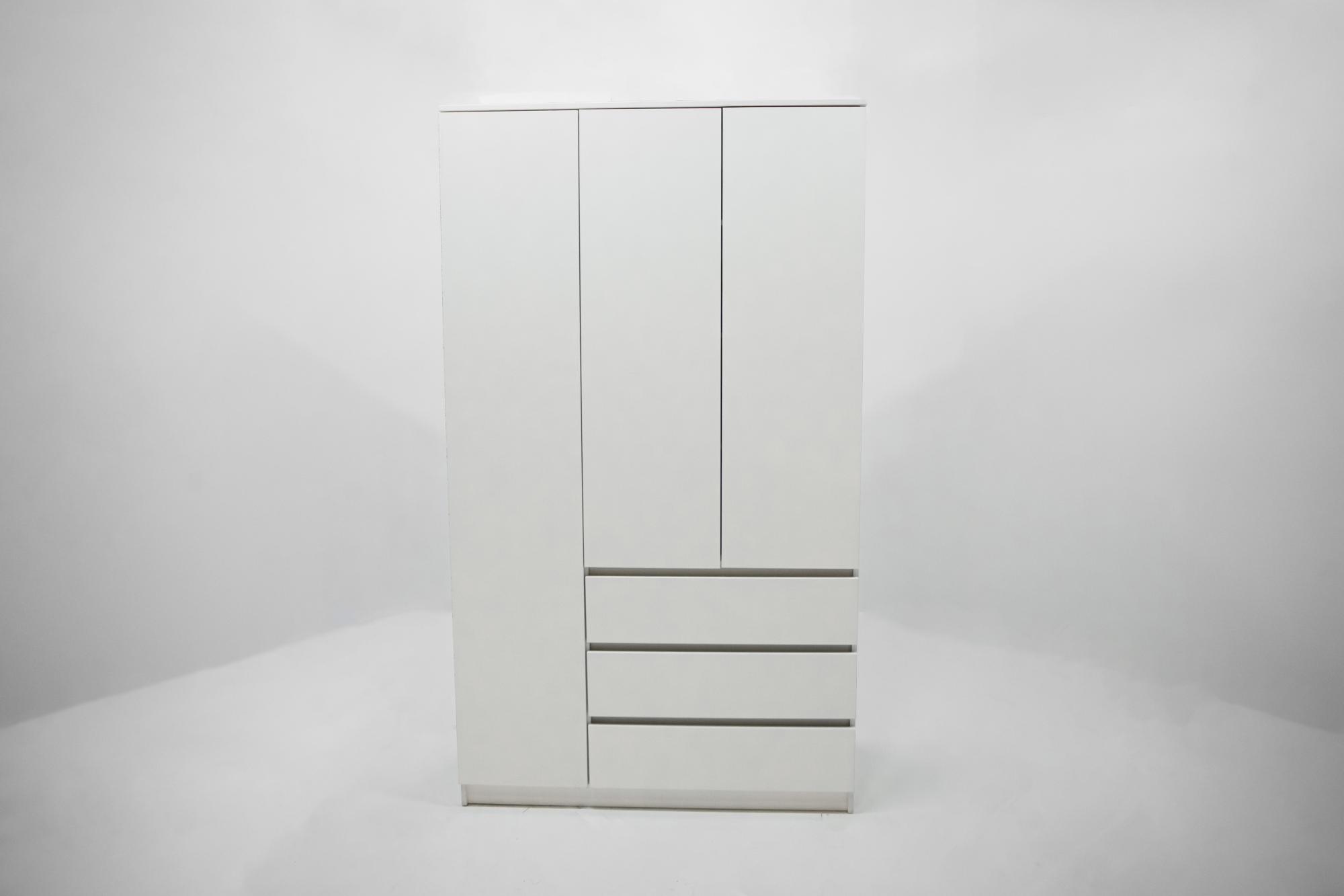 МС Охта Лайт Шкаф 1200.3 Белый гладкий