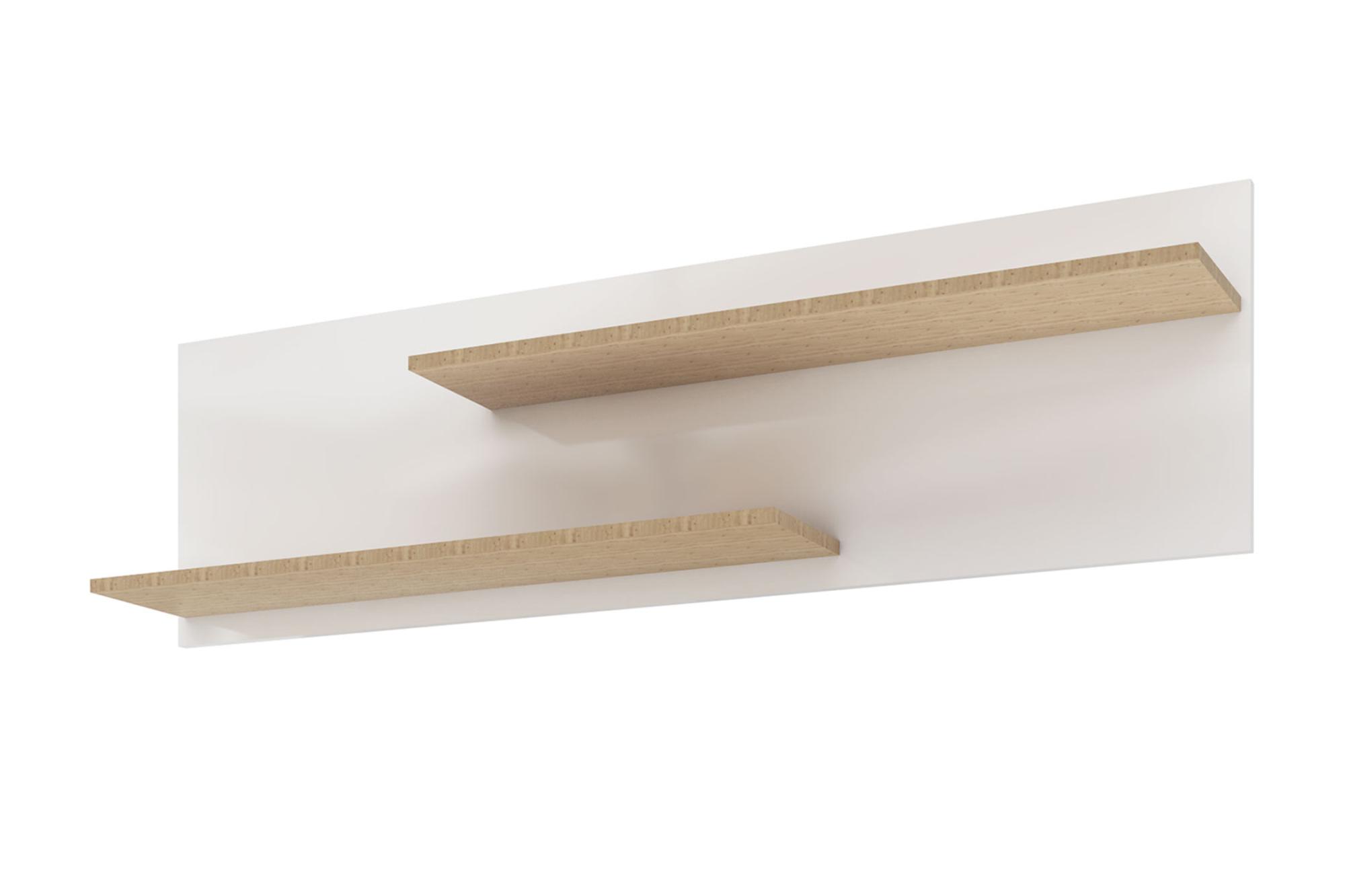 Полка навесная Балтимор белый / дуб дикий
