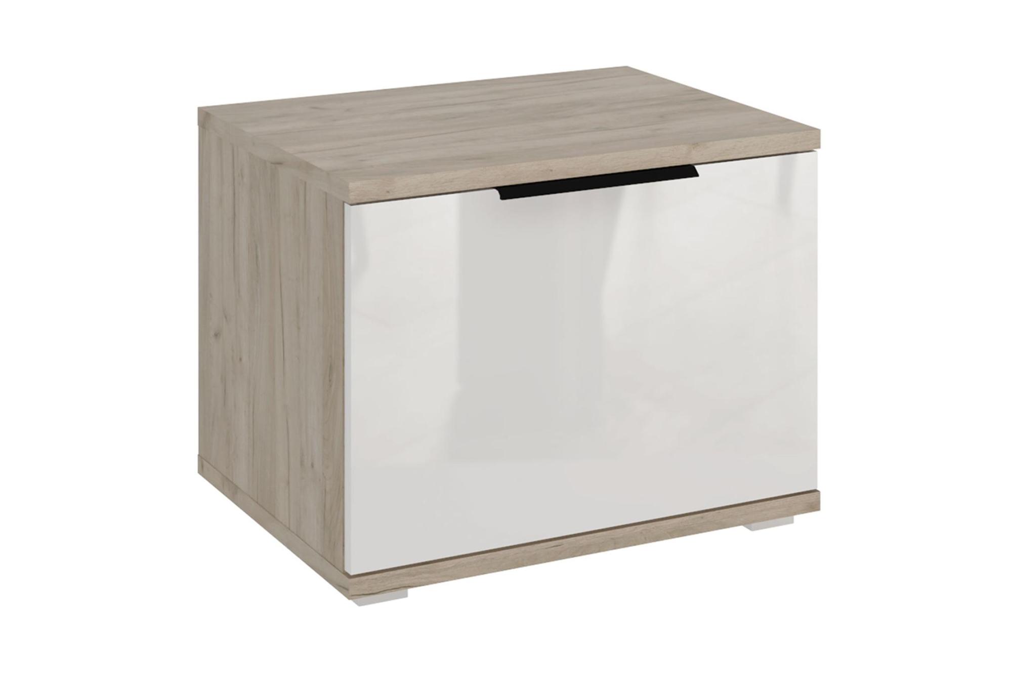 Тумба Альянс дуб крафт / белый глянец